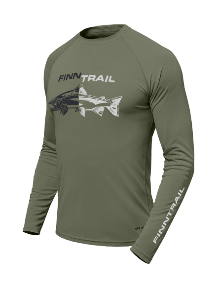 Finntrail Longsleeve Wave Fish Khaki
