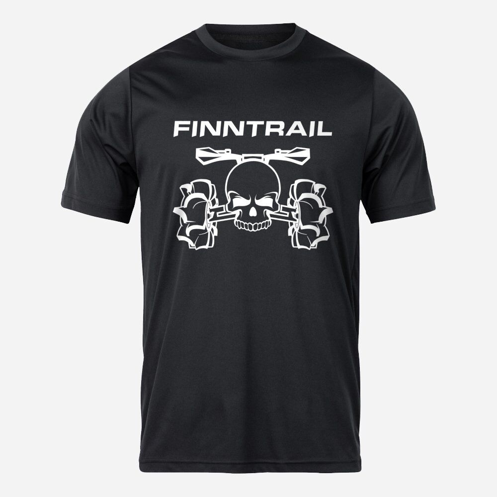 Finntrail T-shirt ATV skull Black