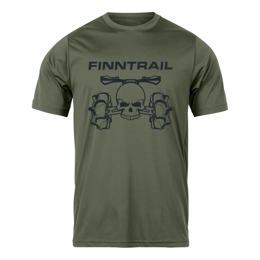 Finntrail T-shirt ATV skull Khaki
