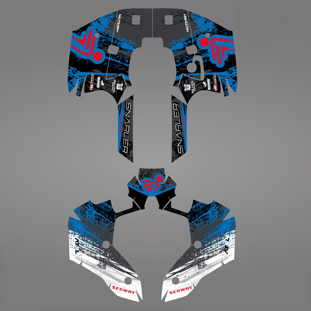 GRAPHIC STICKER KIT for Segway AT5-L blue