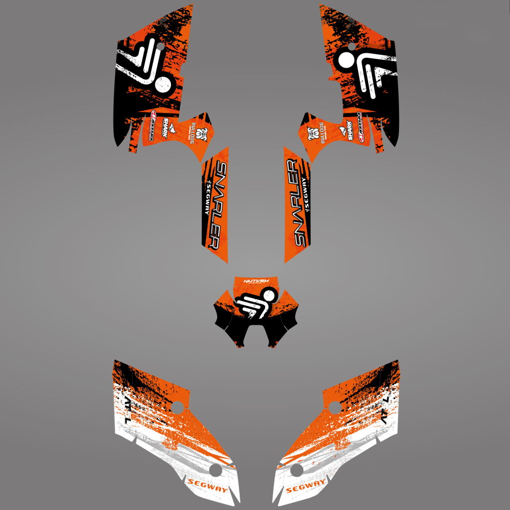 GRAPHIC STICKER KIT for Segway AT5-L LIGHT ORANGE