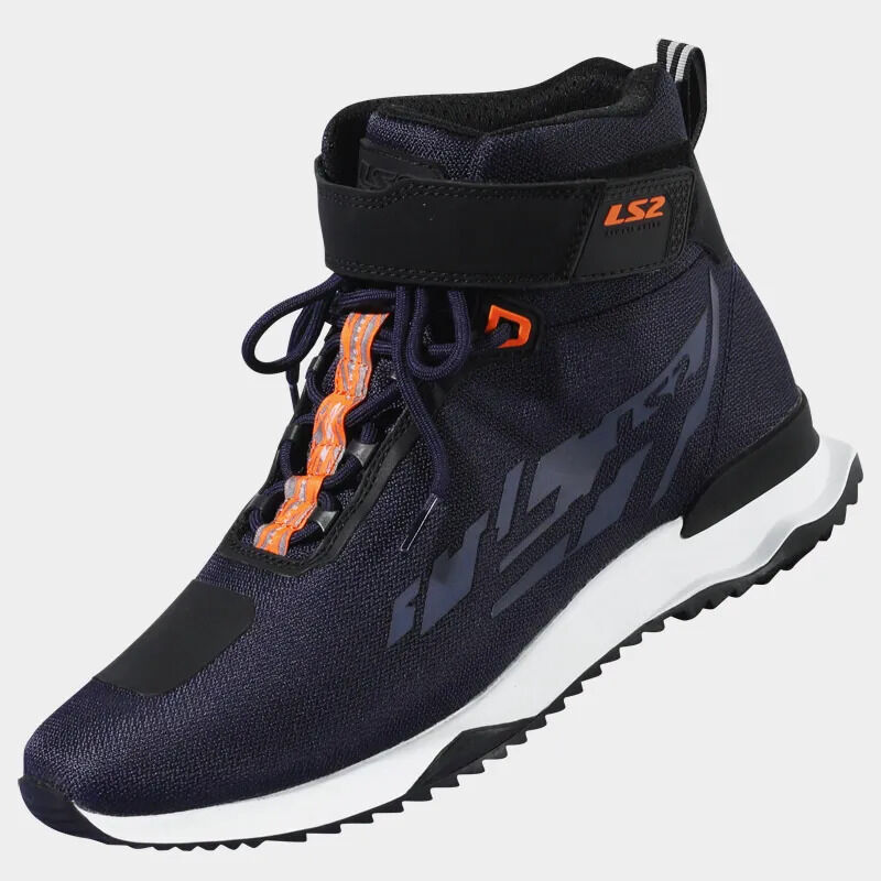 LS2 ACRUX MAN BOOTS DARK BLUE H-V ORANGE