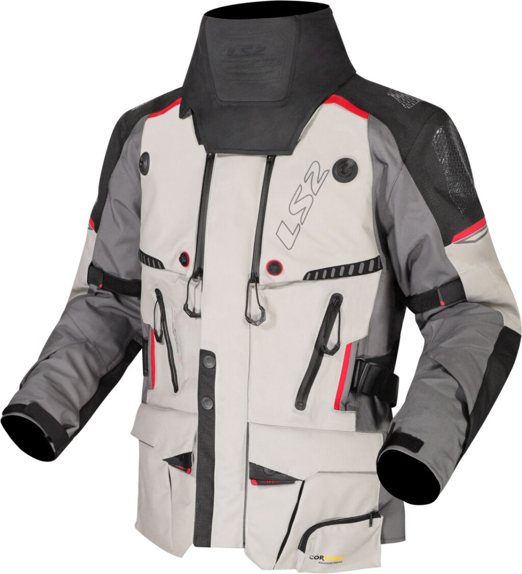 LS2 APOLLO MAN JACKET GREY BLACK RED