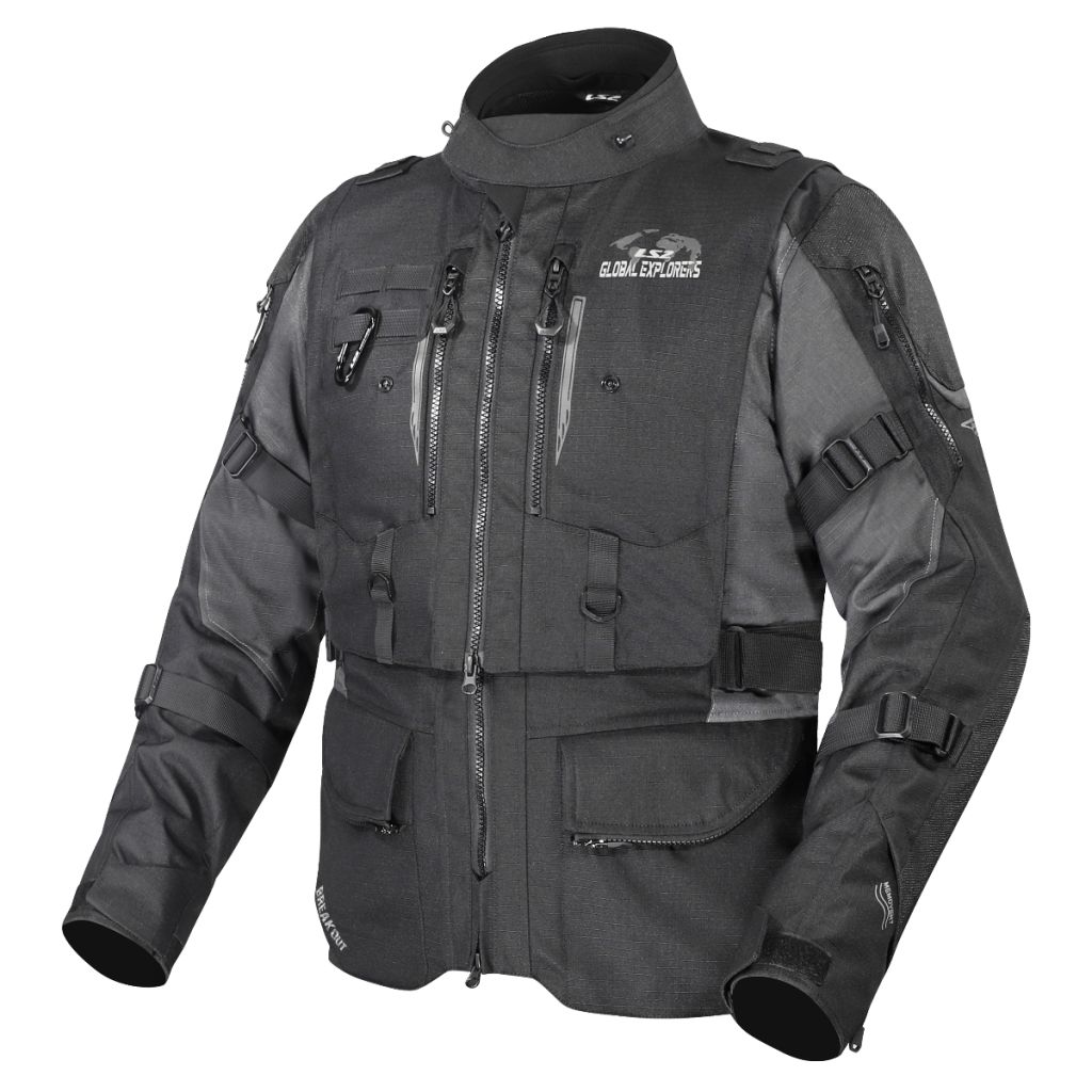 LS2 BREAKOUT MAN JACKET BLACK SMOKE