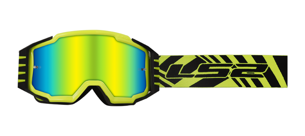 LS2 CHARGER PRO GOGGLE H-V YELLOW WITH IRIDIUM VISOR