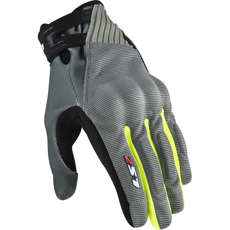 LS2 DART 2 MAN GLOVES GREY H-V YELLOW