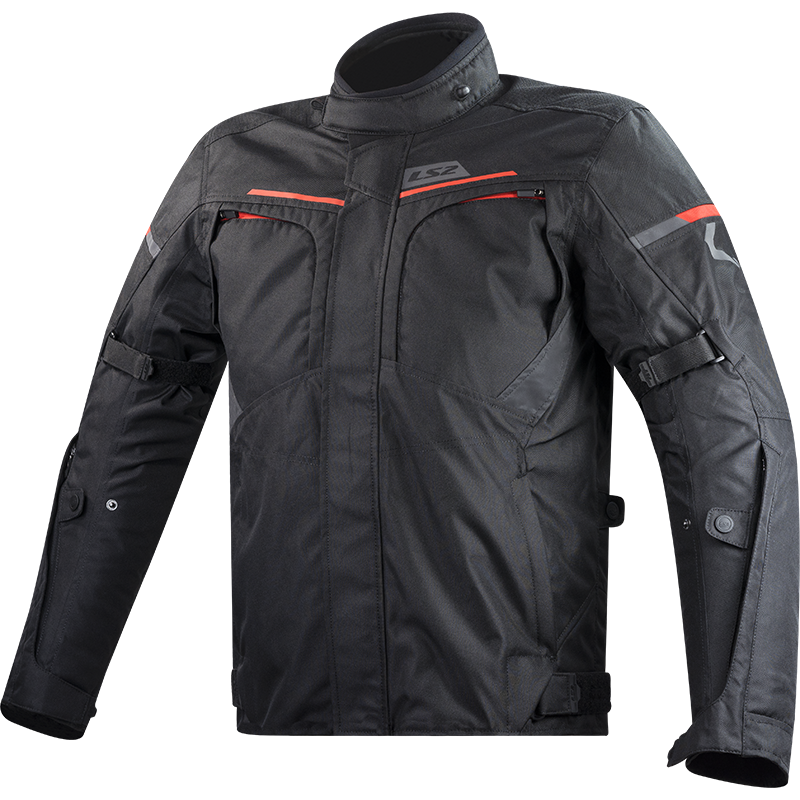LS2 ENDURANCE MAN JACKET BLACK RED