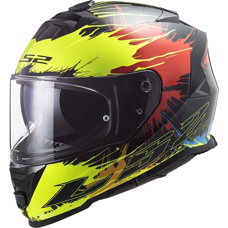 LS2 FF800 STORM DROP BLACK YELLOW RED