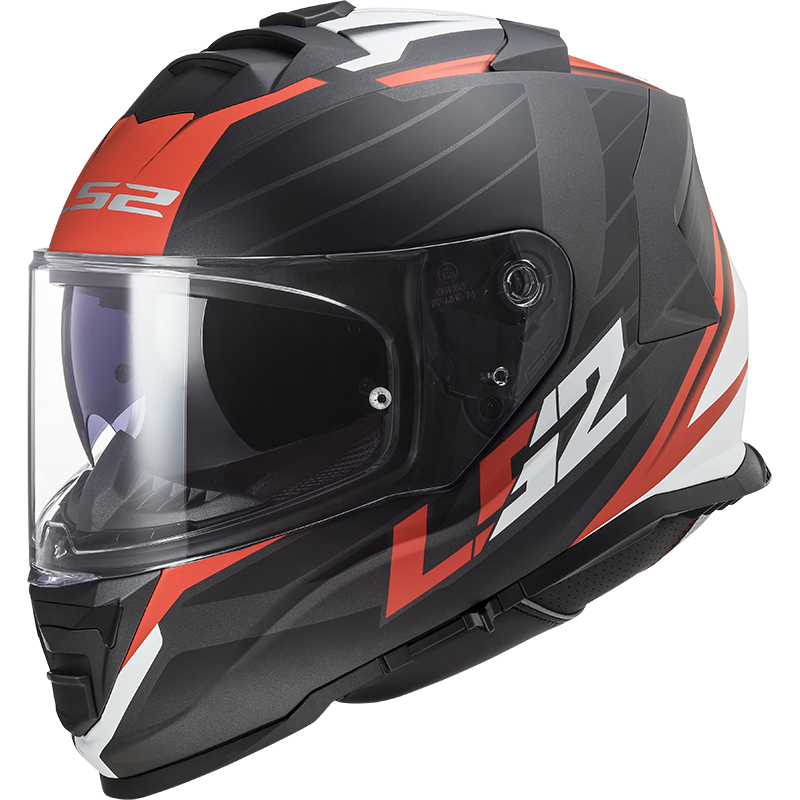LS2 FF800 STORM NERVE MATT BLACK RED