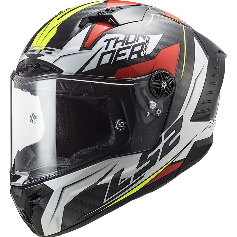 LS2 FF805 THUNDER C CHASE GLOSS WHITE RED