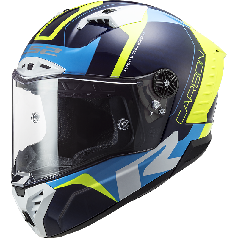LS2 FF805 THUNDER C RACING1 GL.BLUE H-V YELLOW