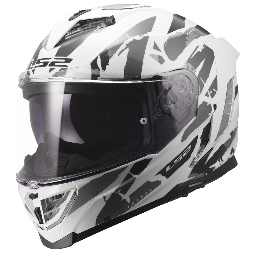 LS2 FF818 STORM III KAOS WHITE GREY