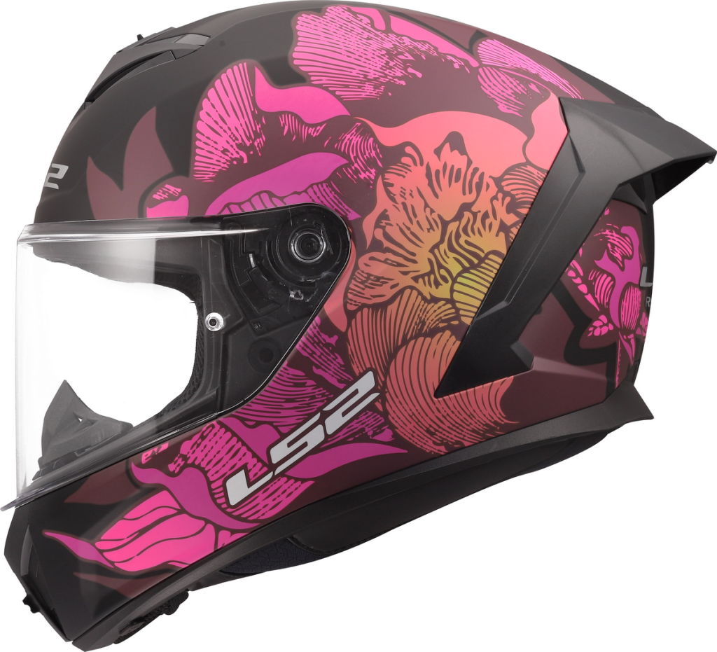 LS2 FF820 RAPID III POPPIES II BLACK PINK