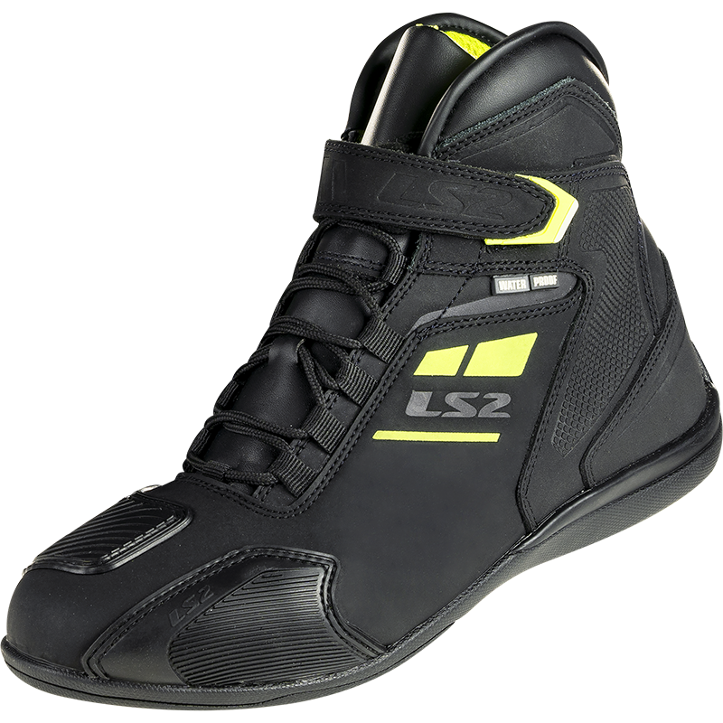 LS2 GARRA MAN BOOTS WP BLACK H-V YELLOW