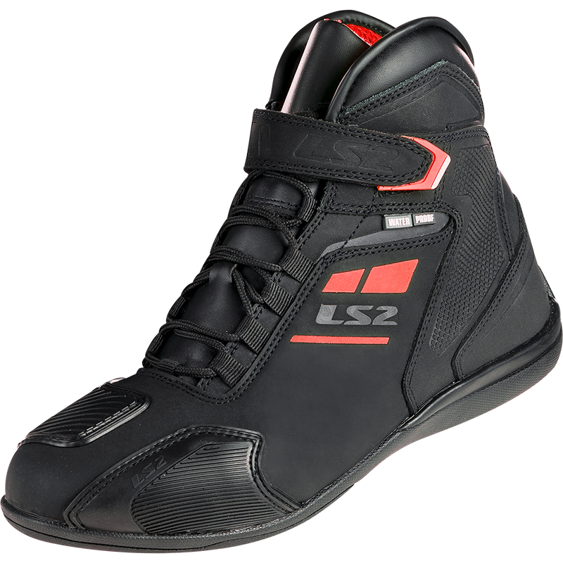 LS2 GARRA MAN BOOTS WP BLACK RED