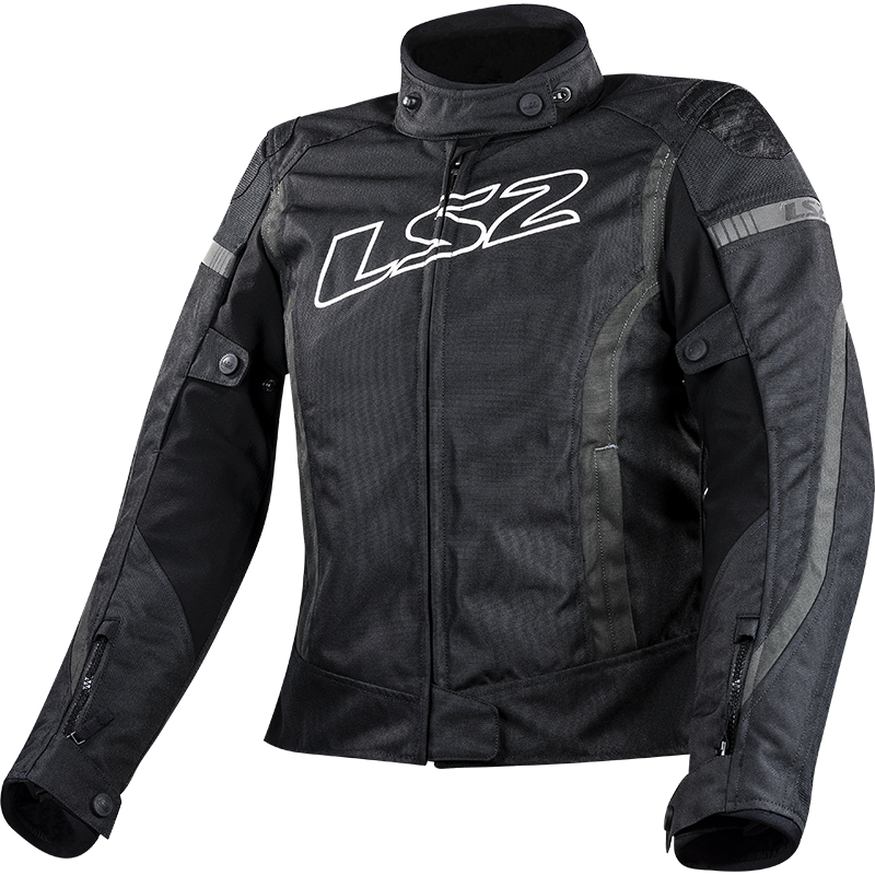 LS2 GATE LADY JACKET BLACK DARK GREY