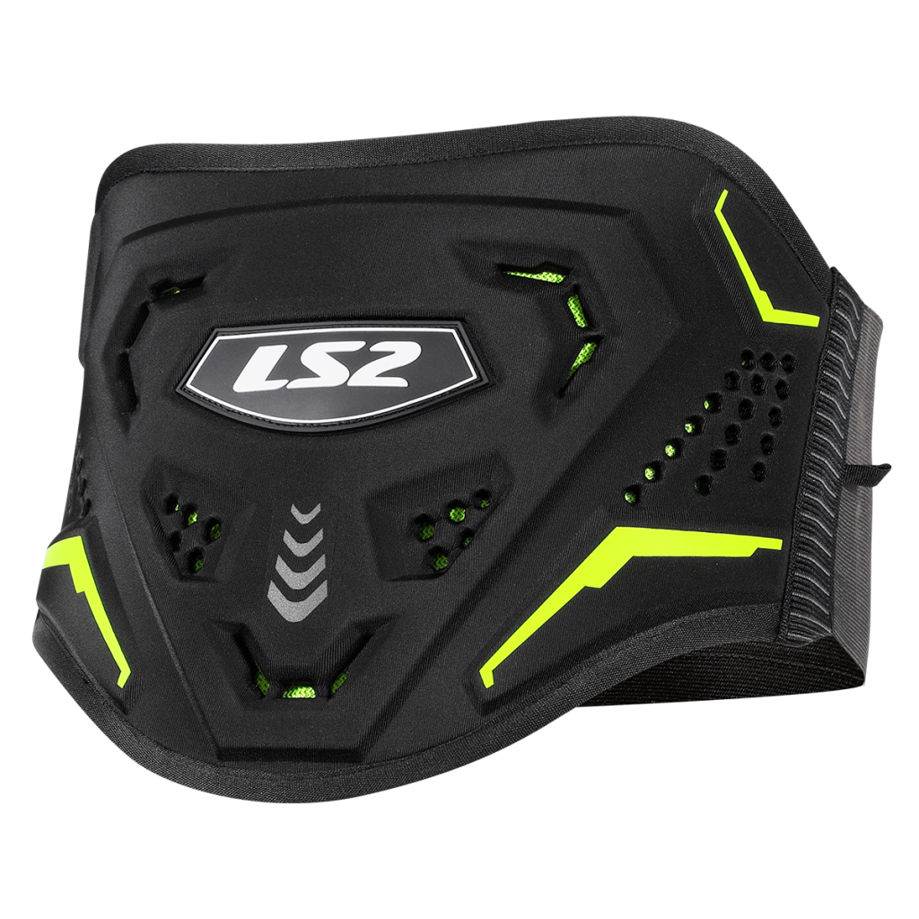 LS2 KOKU KIDNEY BELT BLACK H-V YELLOW