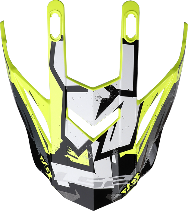 LS2 MX437 EVO PEAK CRUSHER BLACK H-V YELLOW