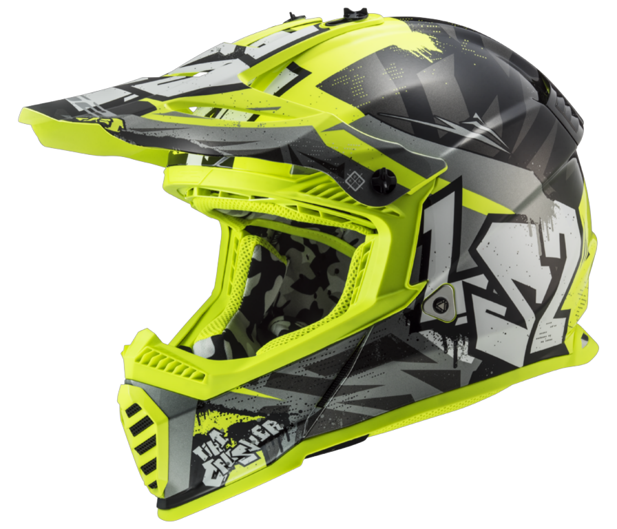 LS2 MX437 FAST EVO MINI II CRUSHER BLACK YELLOW-06