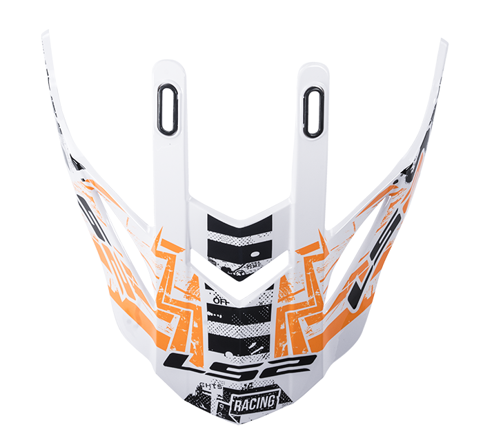 LS2 MX437 PEAK GLITCH WHITE BLACK ORANGE