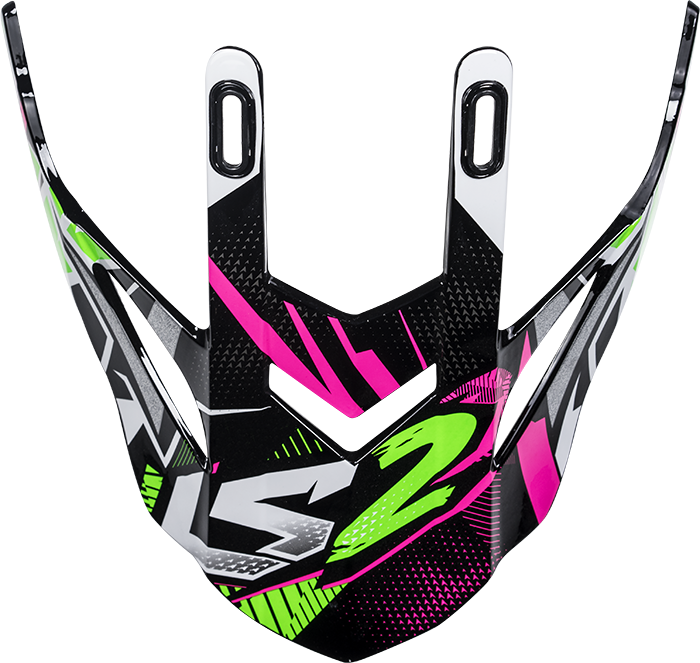 LS2 MX437 PEAK STRONG WHITE GREEN PINK