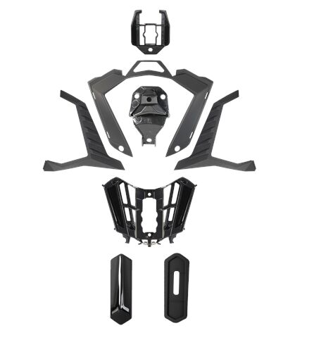 LS2 MX701 AIR VENT CHIN GLOSS BLACK