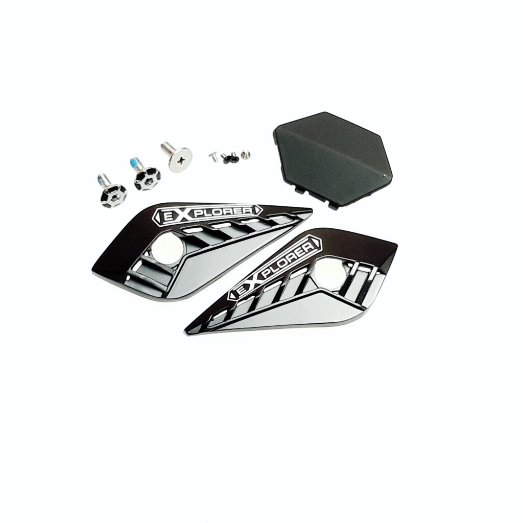 LS2 MX701 CARBON PEAK SCREWS+COVERS MATT BLACK