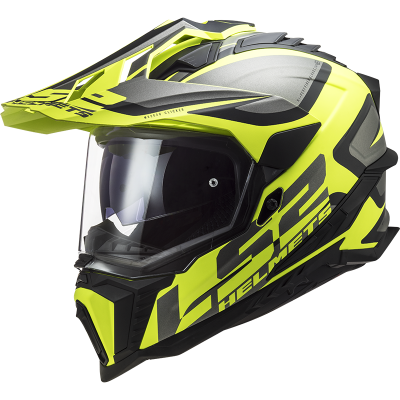 LS2 MX701 EXPLORER ALTER MATT BLACK H-V YELLOW