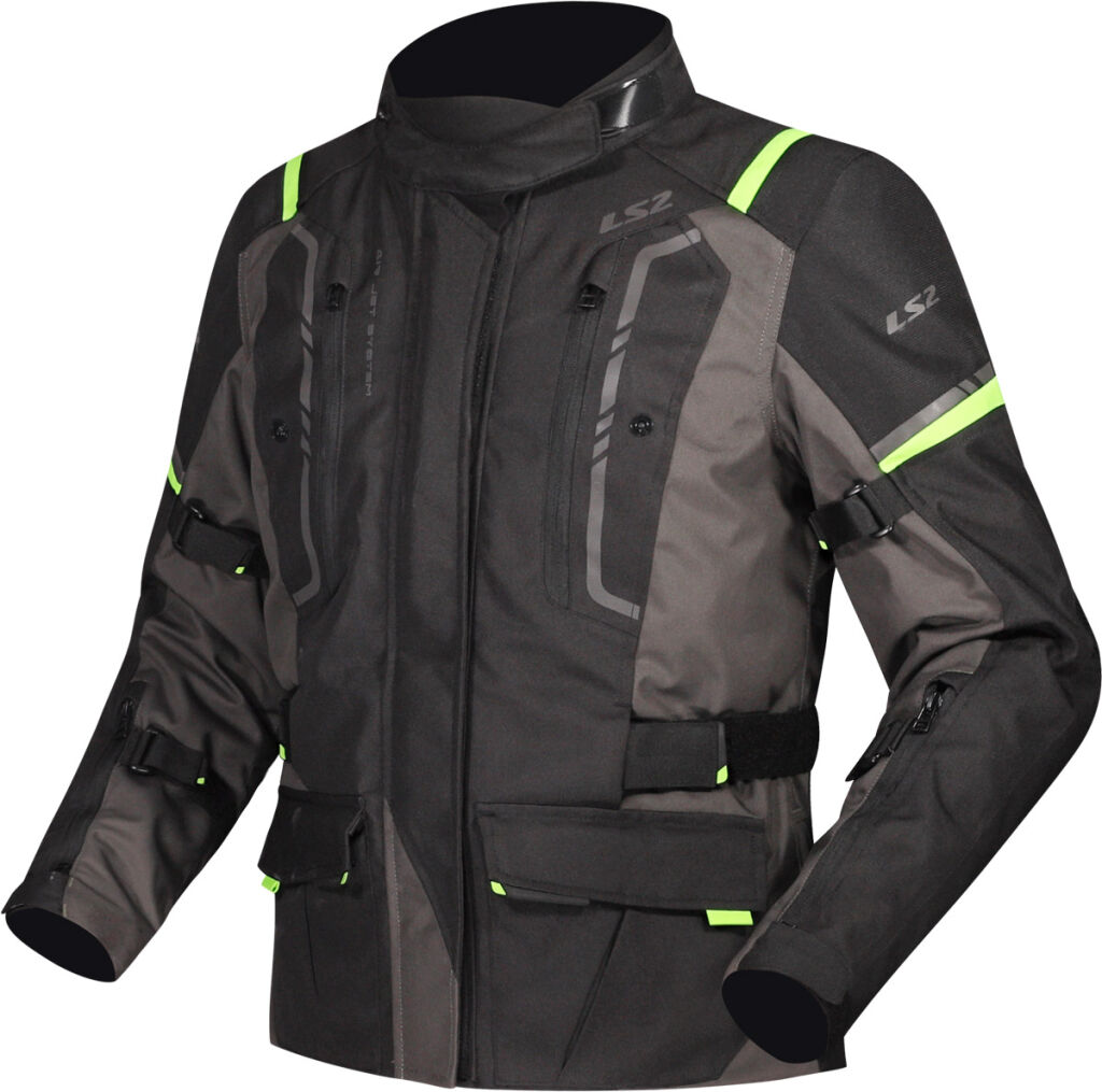 LS2 NARVIK LADY JACKET GREY BLACK H-V YELLOW