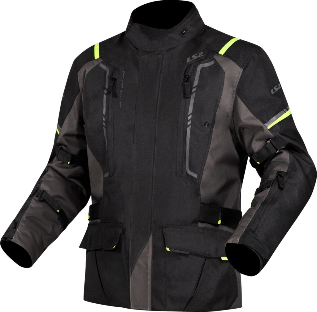 LS2 NARVIK MAN JACKET GREY BLACK H-V YELLOW