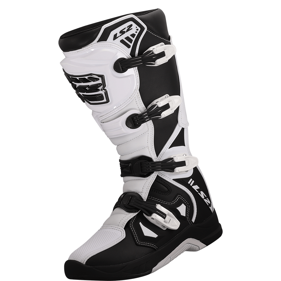 LS2 RAPTOR MAN BOOTS BLACK WHITE