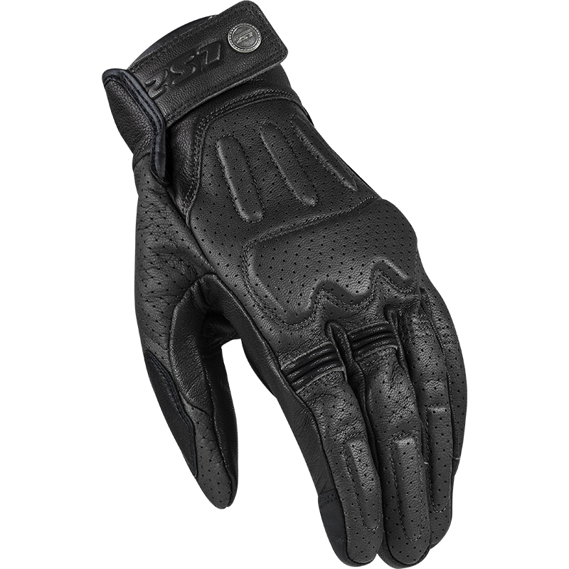 LS2 RUST MAN GLOVES BLACK LEATHER