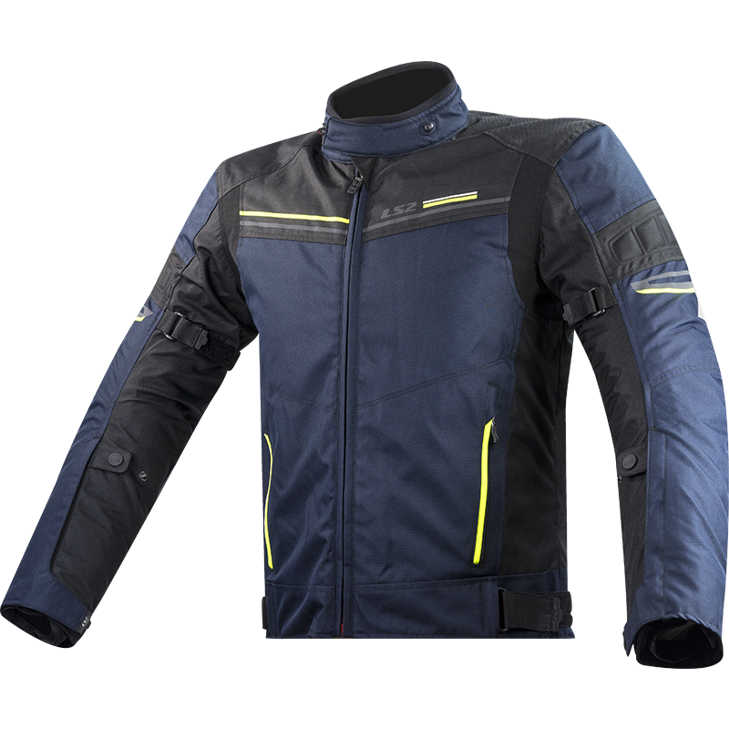 LS2 SHADOW MAN JACKET BLUE BLACK H-V YELLOW