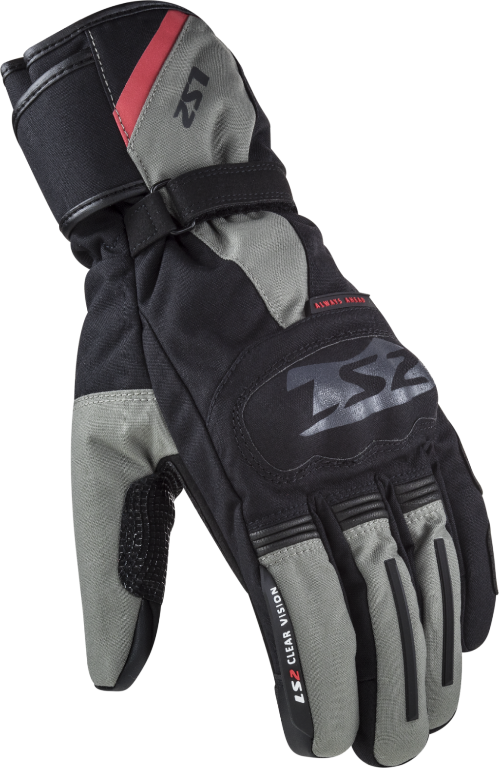 LS2 SNOW MAN GLOVES BLACK GREY