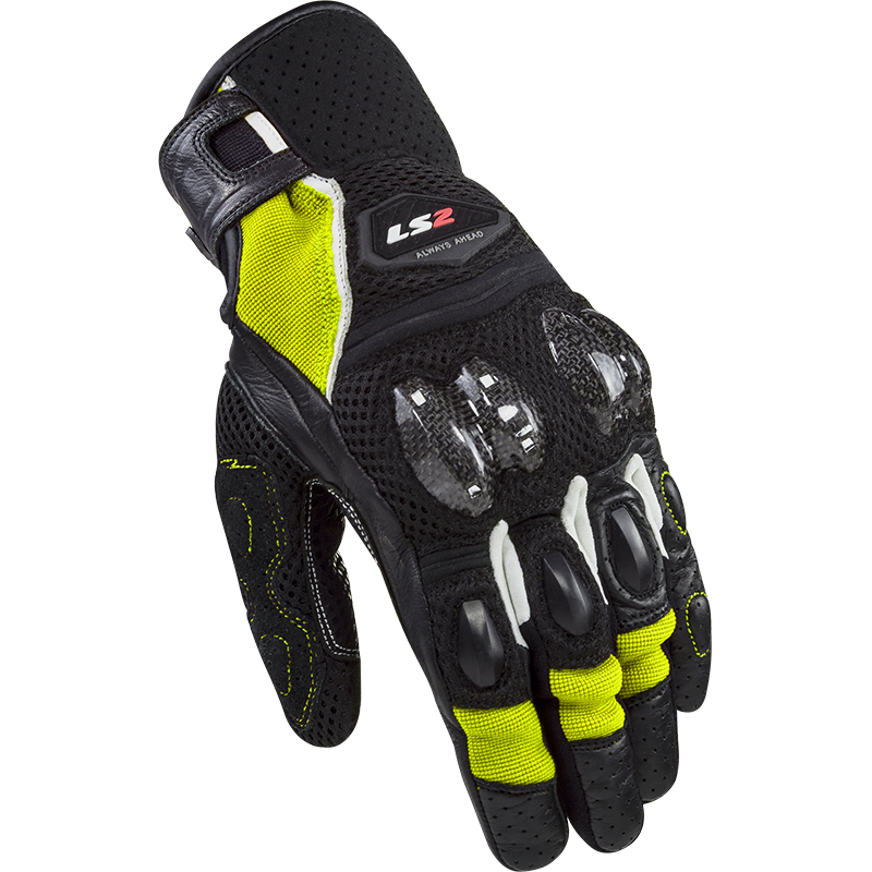 LS2 SPARK 2 AIR MAN GLOVES BLACK H-V YELLOW