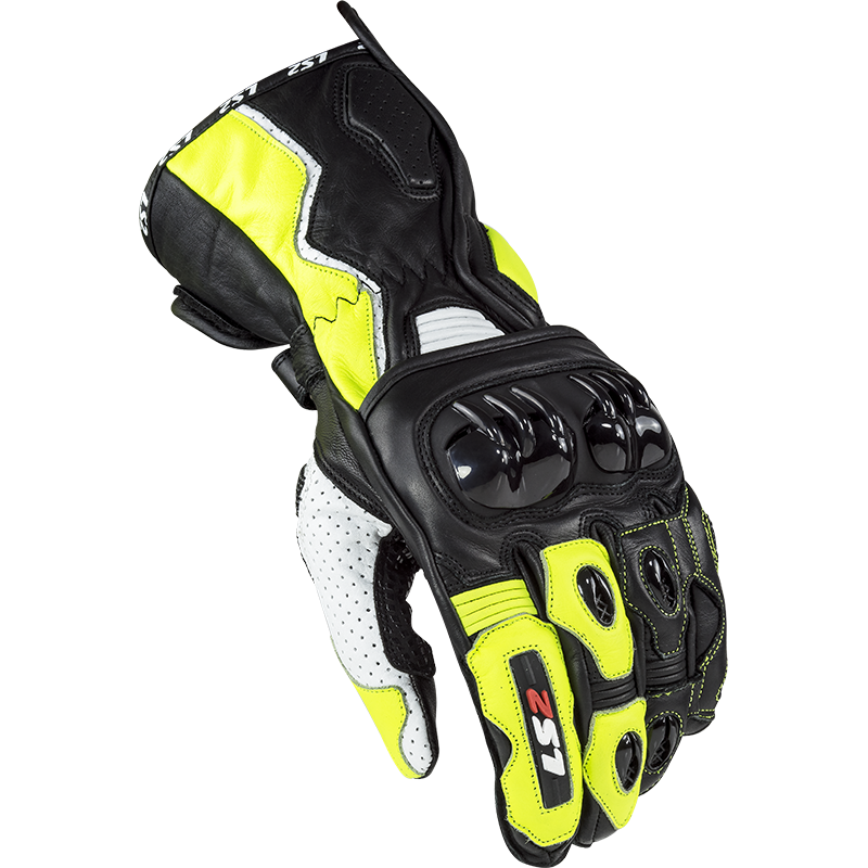 LS2 SWIFT RACING GLOVES BLACK NEON YELLOW