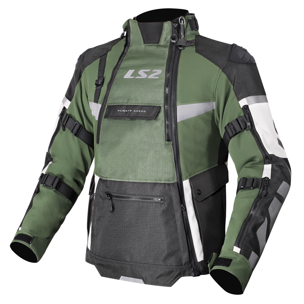 LS2 X-MASTER MAN JACKET BLACK GREEN GREY