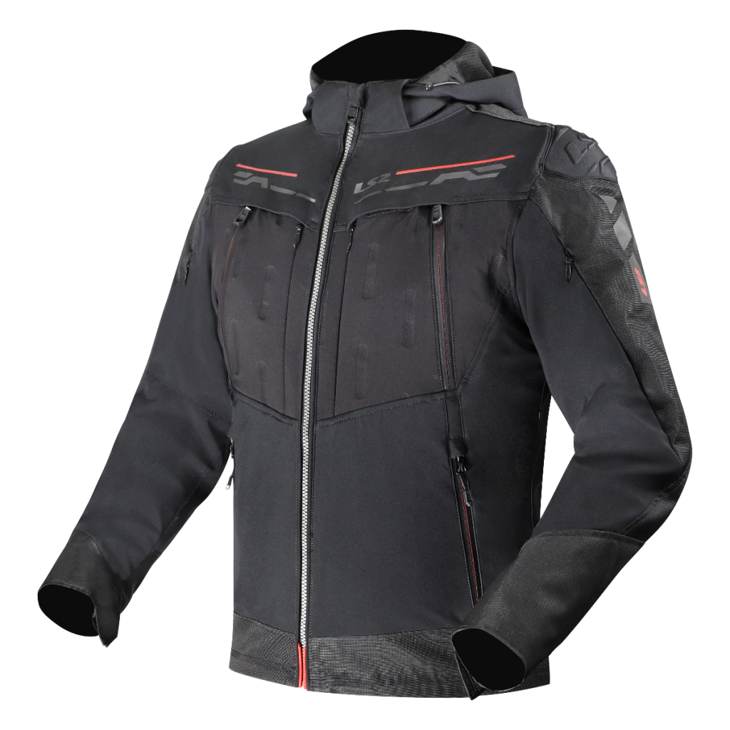 LS2 ZIRCONIUM EVO MAN JACKET BLACK RED