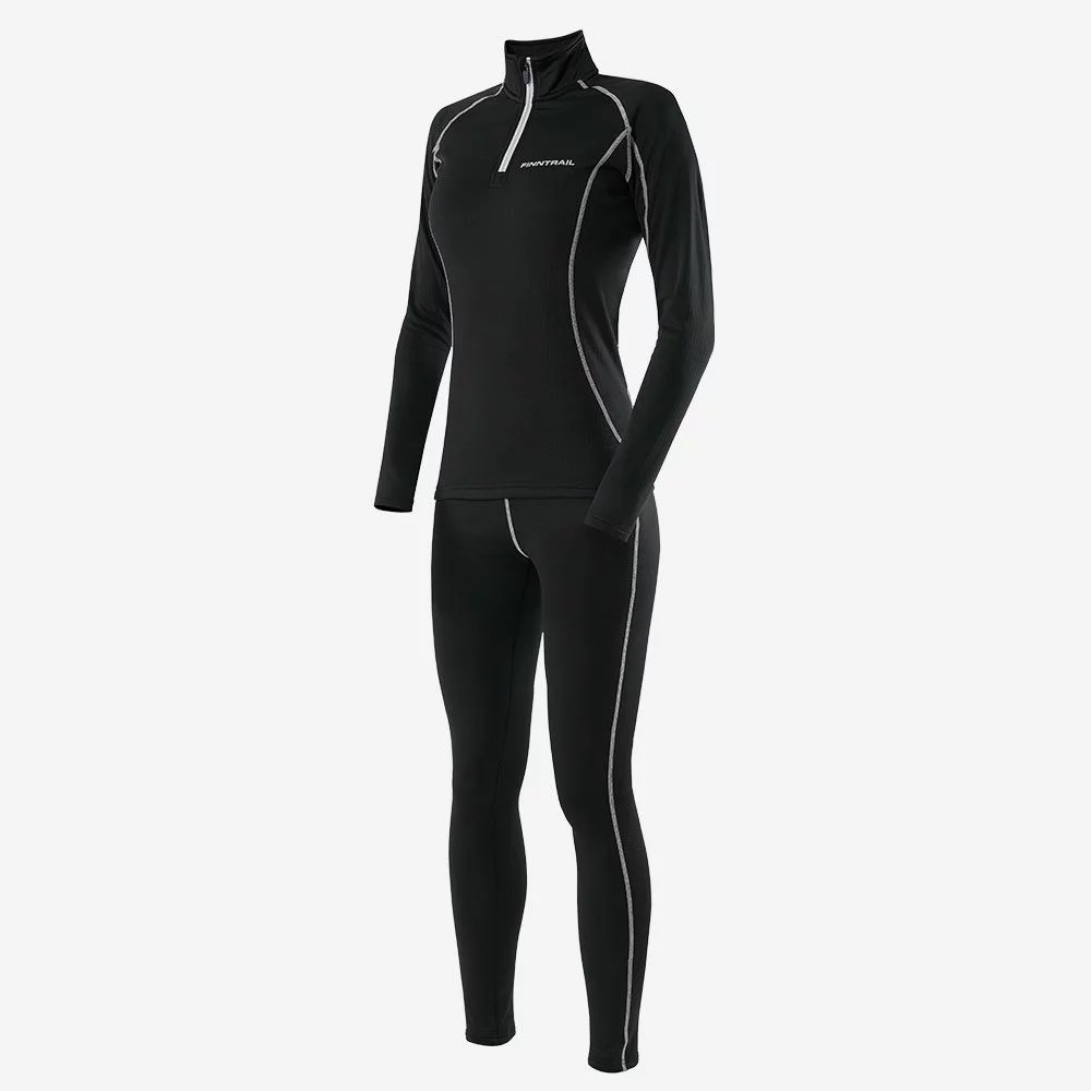 SubzeroW 6405 Women's Thermal Underwear, Black, XXS