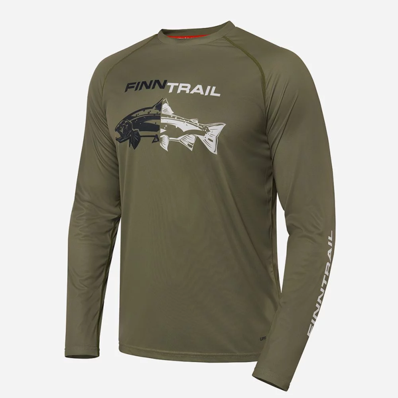 Сорочка з довгим рукавом Finntrail Wave Fish Khaki