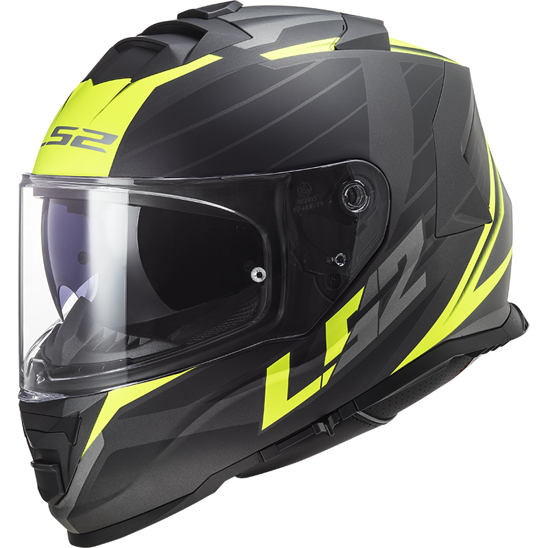Шолом LS2 FF800 Storm Nerve, матовий чорний/H-V жовтий, розмір XXL