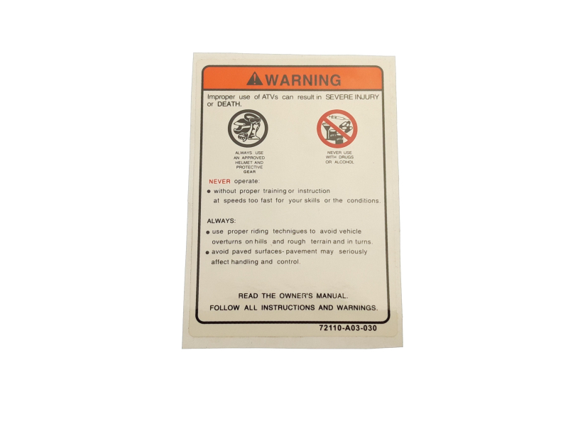 Warning Sticker,Riding