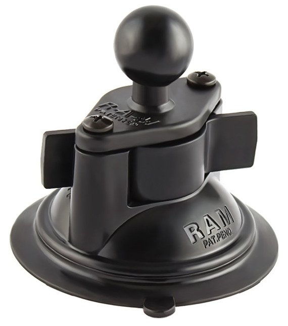 RAM Mount Suction Cup with 3.3-Inch Base Diameter and 1-Inch Swivel Head