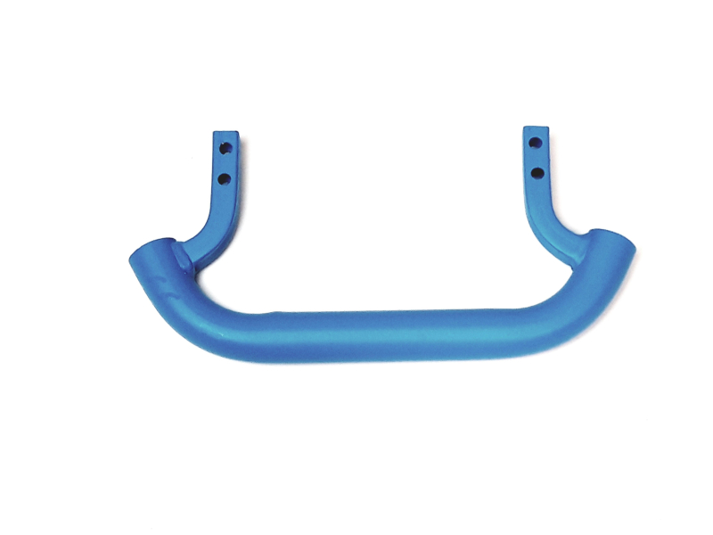 Blue rear armrest assembly