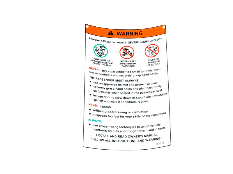M565Li EFI T3b WARNING STICKERS