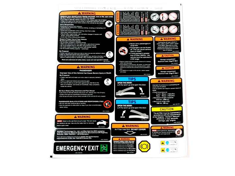 Оригінальна запчастина Segway WARNING LABEL(167)
