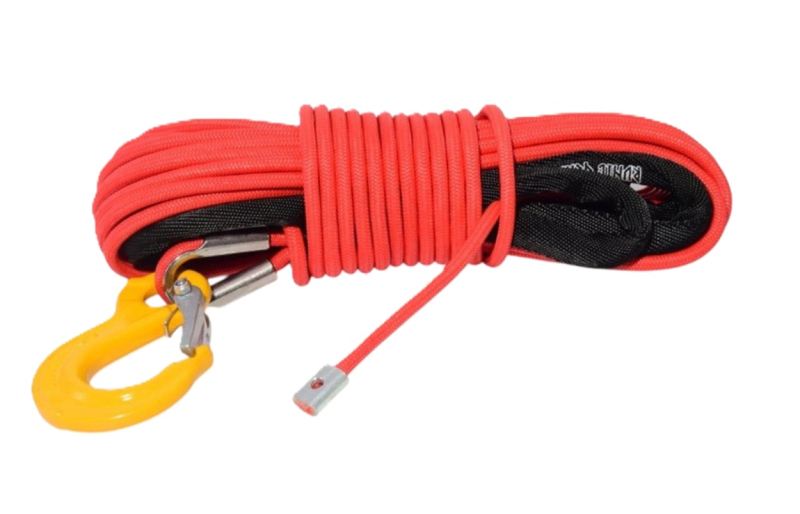 Synthetic Winch Rope 6.3 mm for ATV with Hook