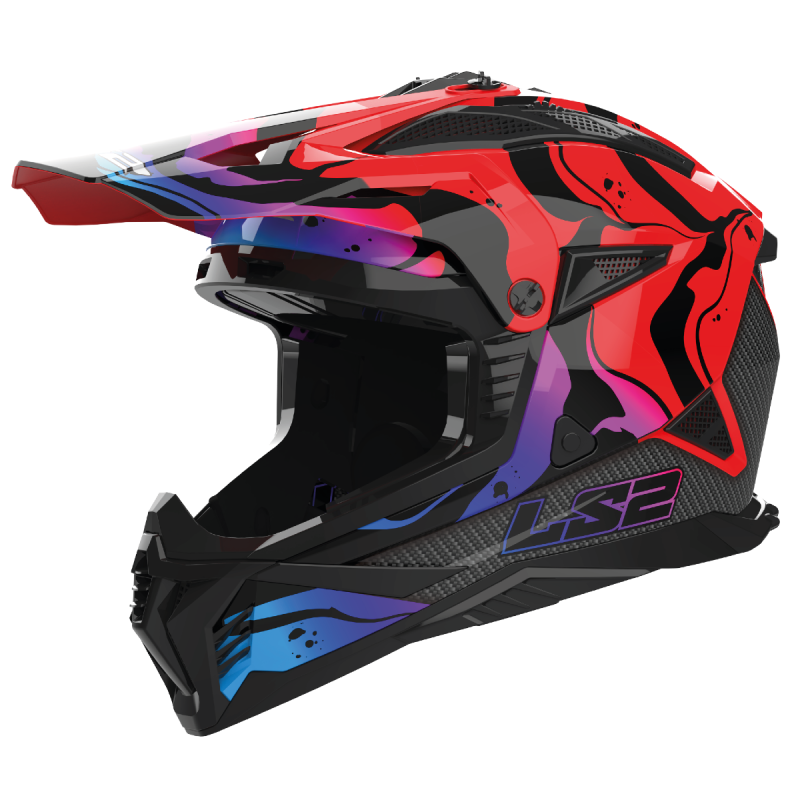 LS2 MX708 Fast II Wash Red-06 XL Motocross Helmet